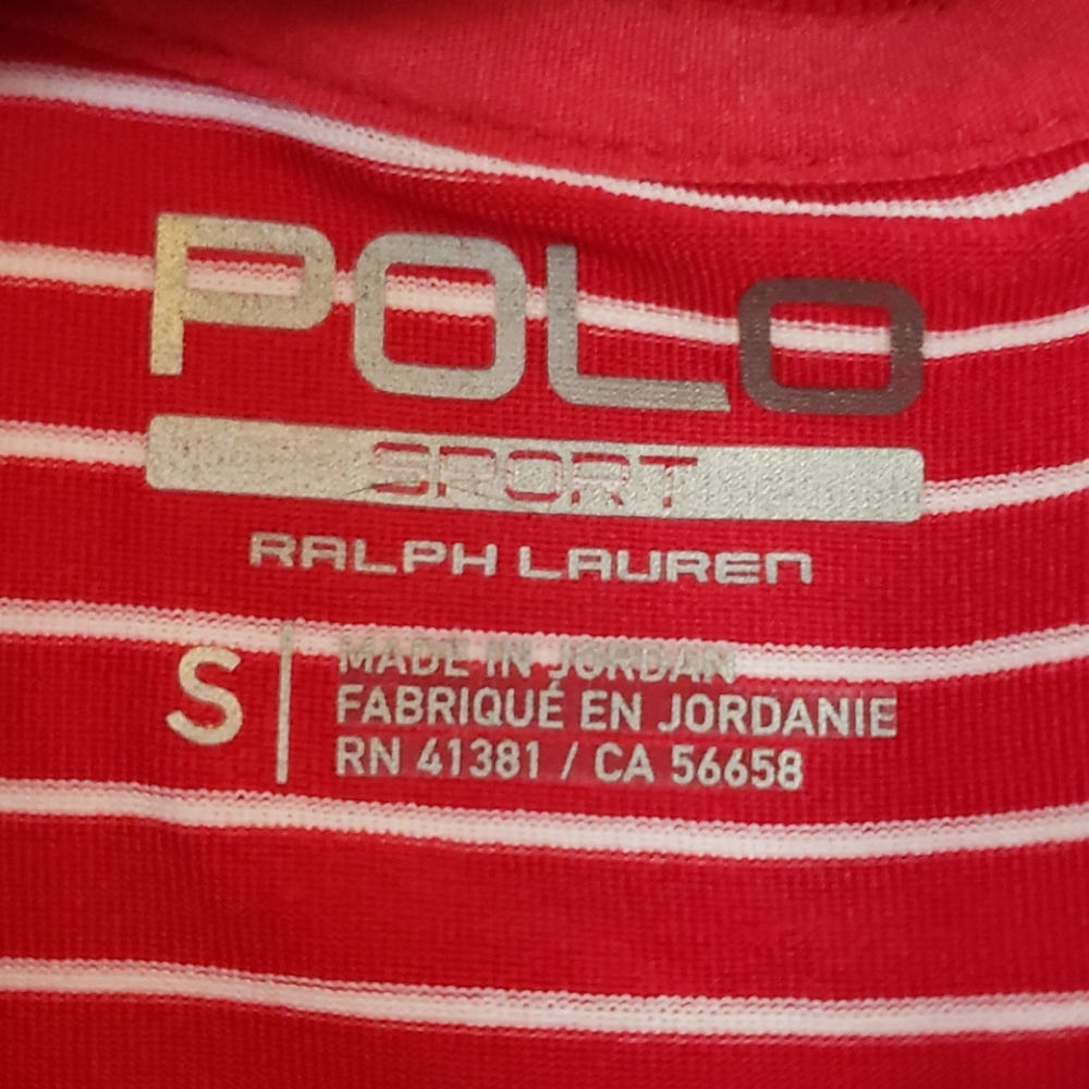 Ralph Lauren Polo Sport Red/White Polo Shirt - Picture 3 of 5